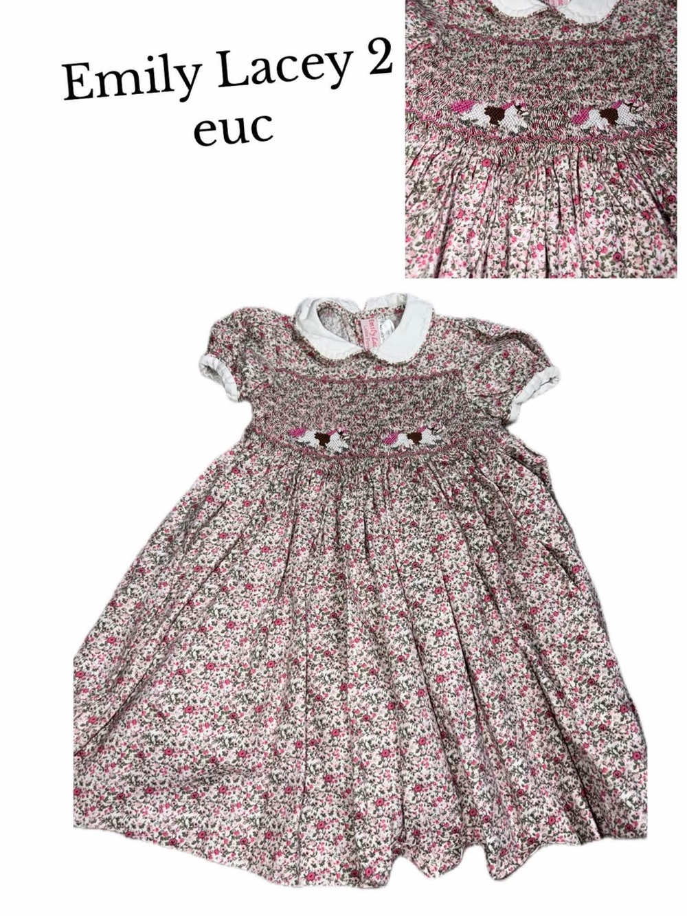 Emily Lacey 2t smocked horse dress